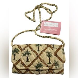 Style-Eyes by Baum Bros. Palm Tree Cotton Crossbody Bag/Wallet